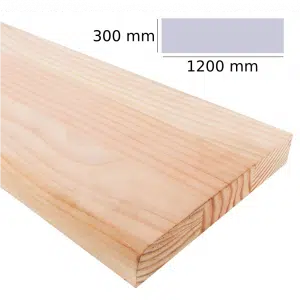 Escalón de madera de pino 1200 x 300 mm | escalón de madera