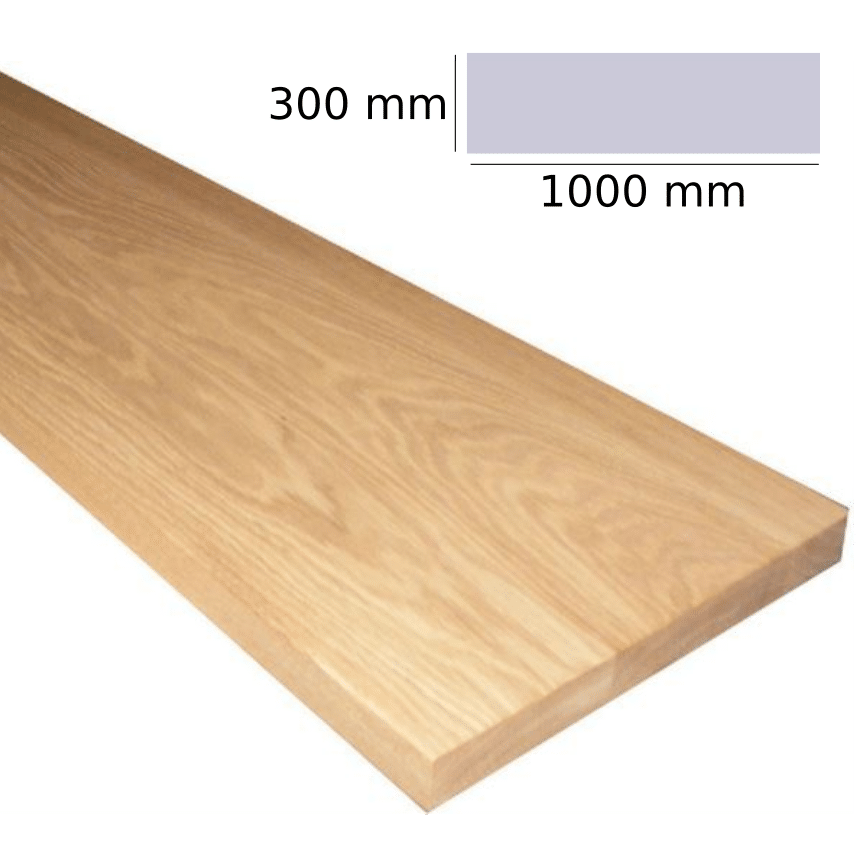 escalon de madera de roble 1000mm