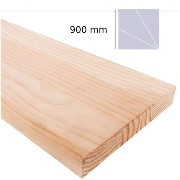 Peldaño compensado de madera de pino 3 pisas 900 x 900 mm