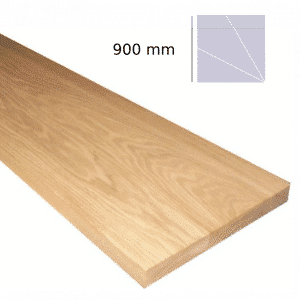 Peldaño compensado de madera de roble 3 pisas 900 x 900 mm