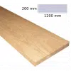 Tabica de madera de roble 1200 x 200 x 20 mm | escalón de madera